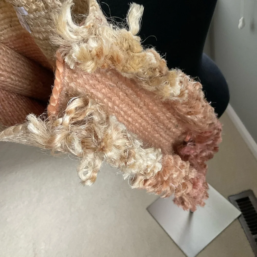 Shiraleah Pink and Tan Woven Tote - Picture 2 of 5